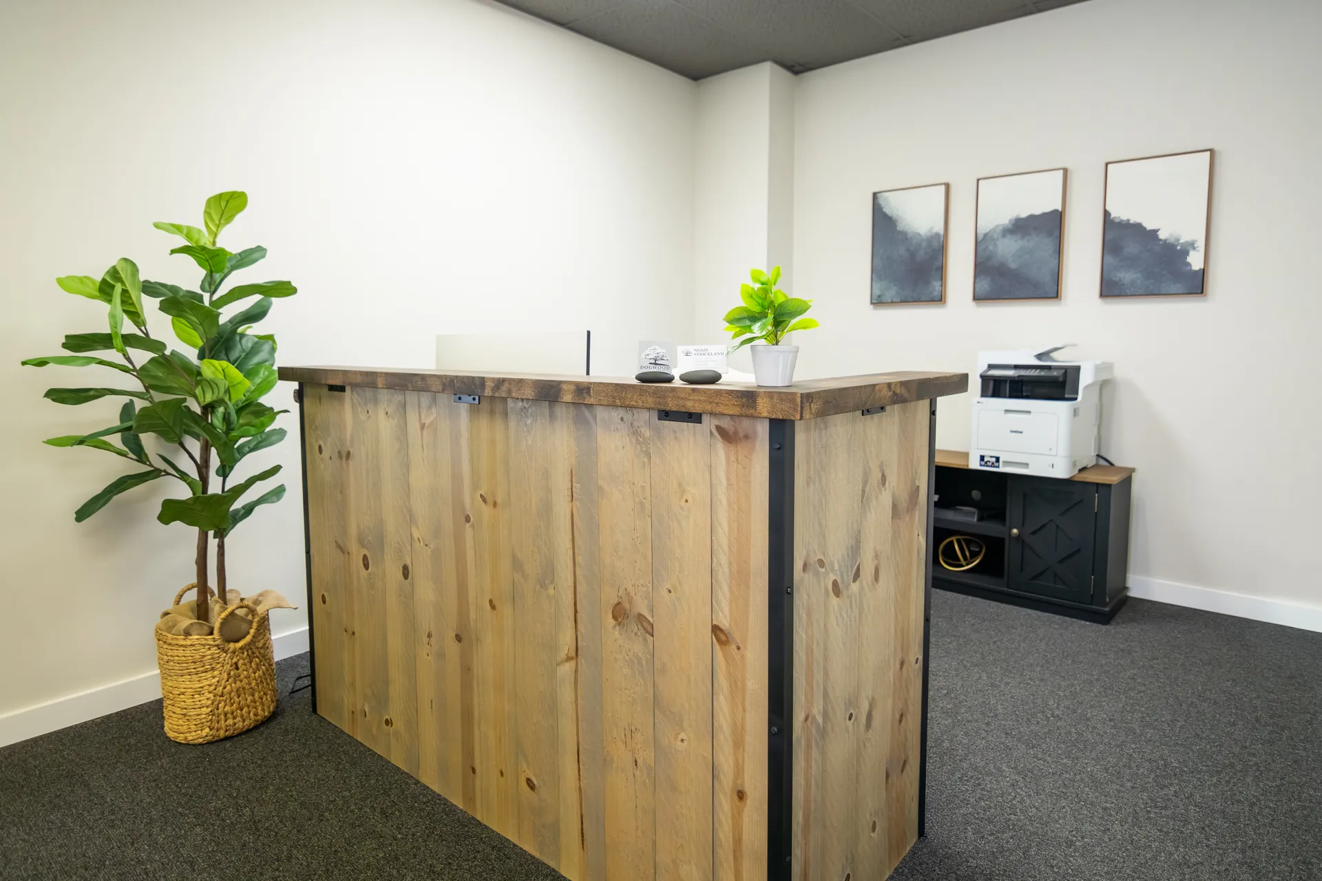 The Dogwood Real Estate reception area
